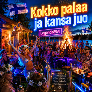 Kokko palaa ja kansa juo — kansikuva