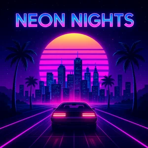 Neon Nights Spotify playlist cover art