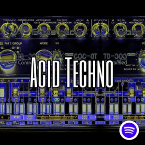 Acid techno Spotify playlist cover art