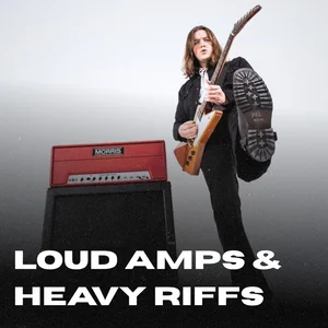 Loud Amps & Heavy Riffs Spotify playlist cover art