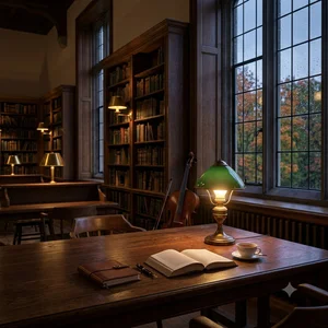 Library at Dusk: Atmospheric Scores for Studying Spotify playlist cover art