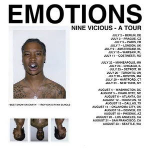 NINE VICIOUS SETLIST: Emotions Tour 2026 playlist cover