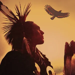 Native American Spirit Music. Indian Flute, voice and drum.