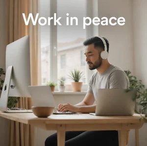 Work in peace with piano music playlist cover