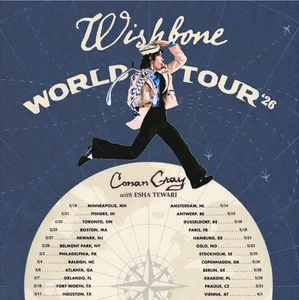 Conan Gray Set List (Wishbone World Tour 2026)