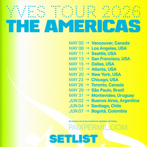 Yves Setlist - The Americas Tour 2026 playlist cover