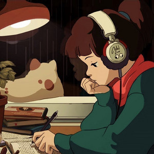 late night study lofi playlist cover