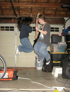 Stuck in the garage.