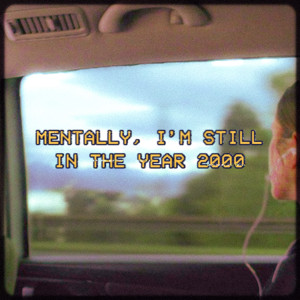 In the back seat pretending I'm in a music video cover