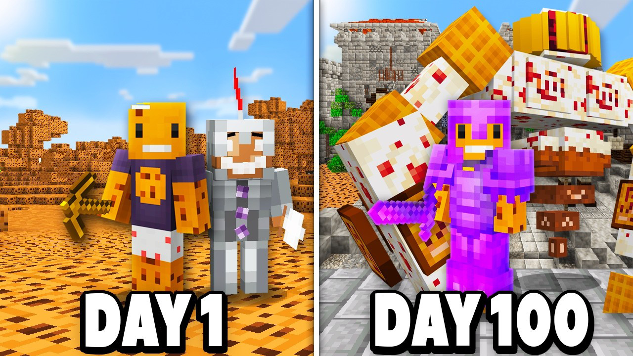 I Survived 100 Days in a COOKIE UNIVERSE in Minecraft Hardcore - A ...