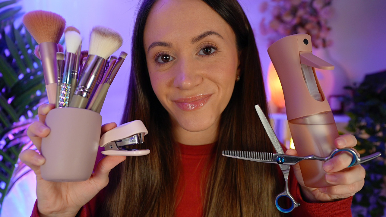 ASMR Makeover, Haircut, & Photoshoot (personal attention, realistic ...