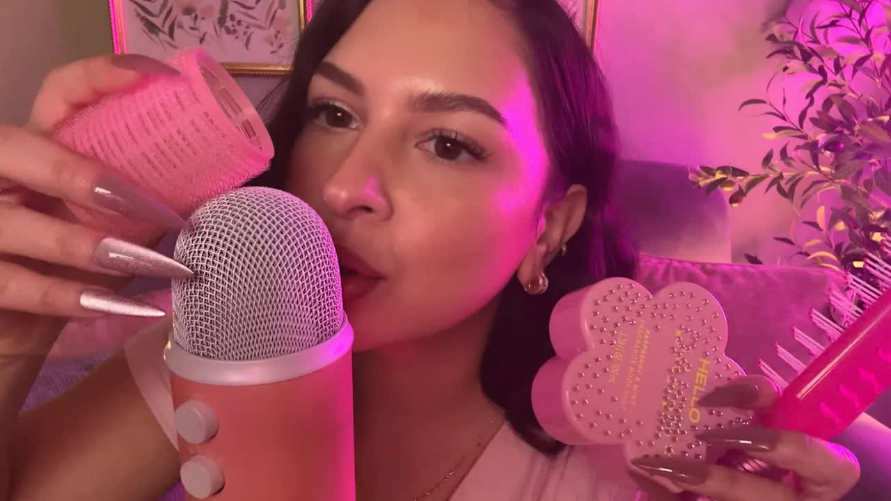 ASMR Pink Triggers Only! 🎀 (Relax & sleep)💕🌸👛💅🏼 - Exploring ASMR with ...