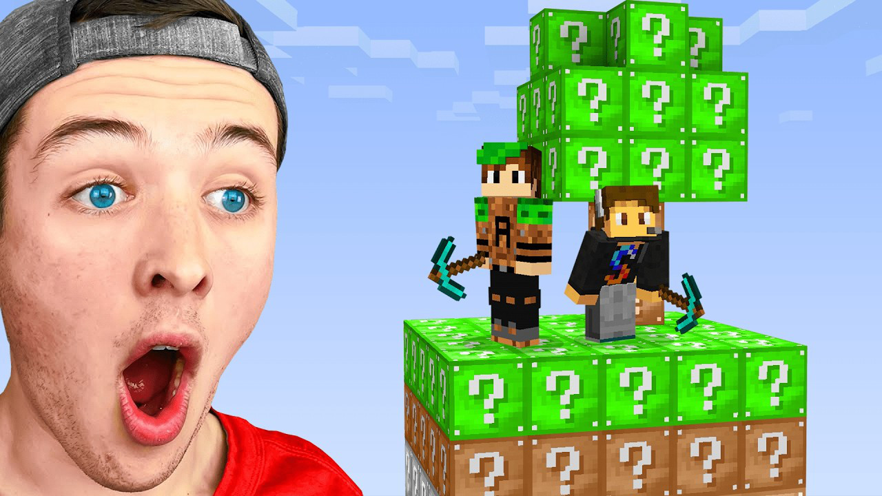 Trapping My Friends on ONE LUCKY CHUNK in Minecraft - BeckBroJack ...